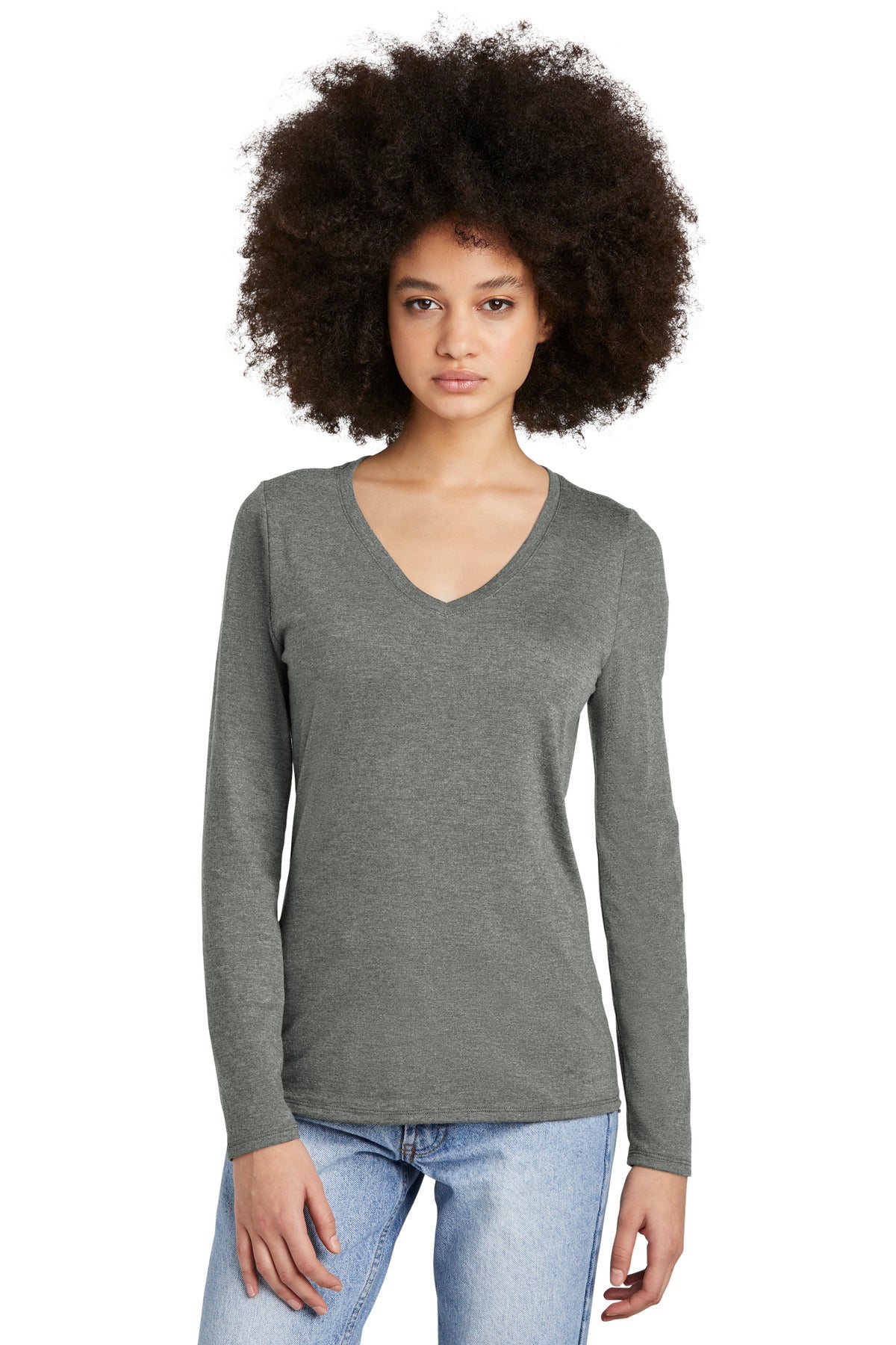 District? Women's Perfect Tri? Long Sleeve V-Neck Tee D
