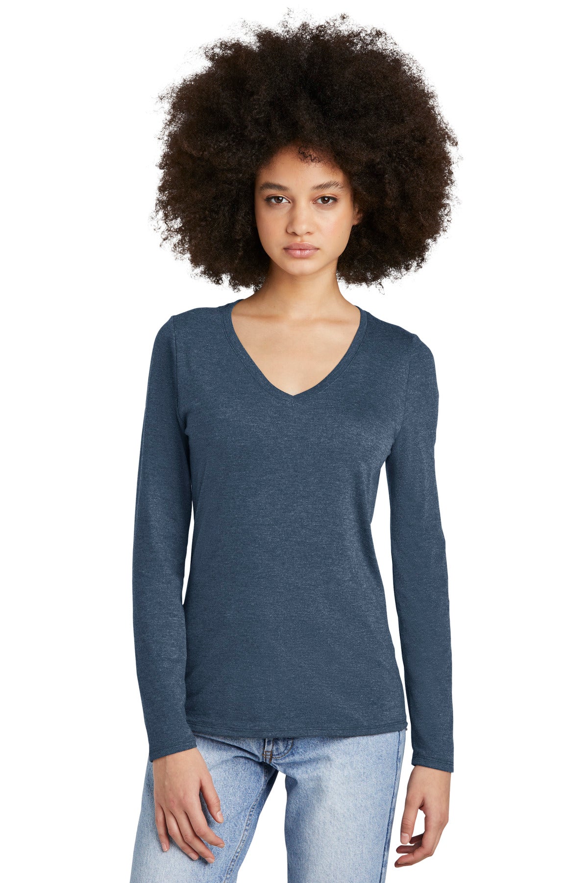 District? Women's Perfect Tri? Long Sleeve V-Neck Tee D
