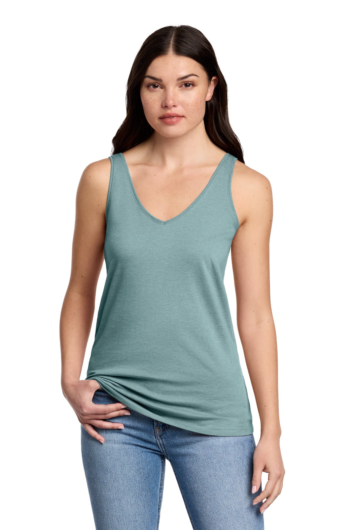 District® Women's Perfect Blend® CVC V-Neck Tank