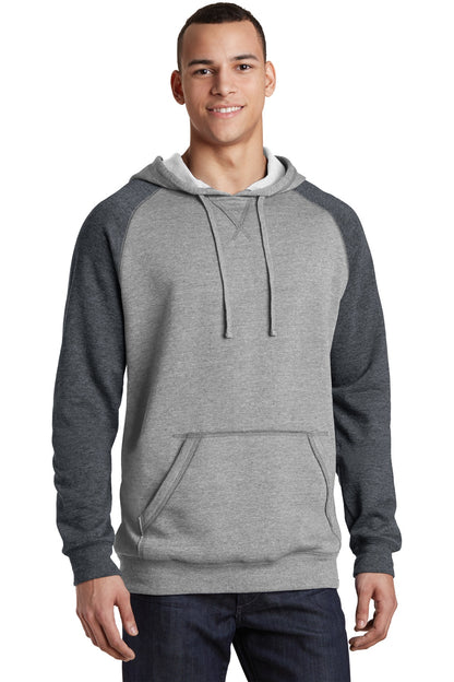 District? Young Mens Lightweight Fleece Raglan Hoodie.