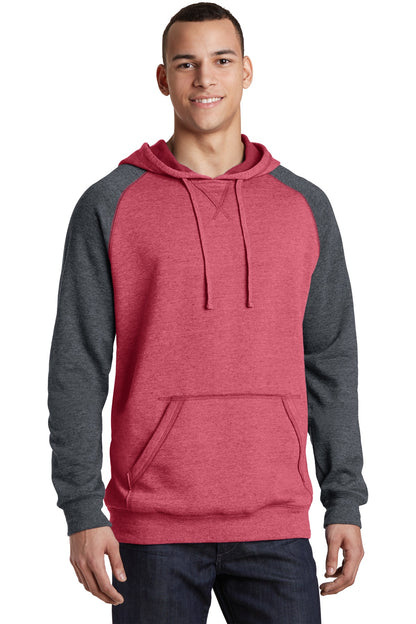 District? Young Mens Lightweight Fleece Raglan Hoodie.