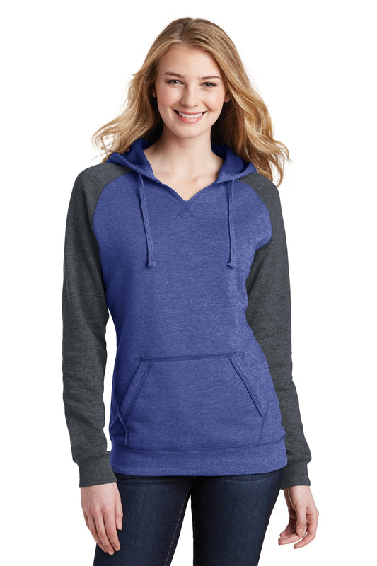 District? Women's Lightweight Fleece Raglan Hoodie.  DT