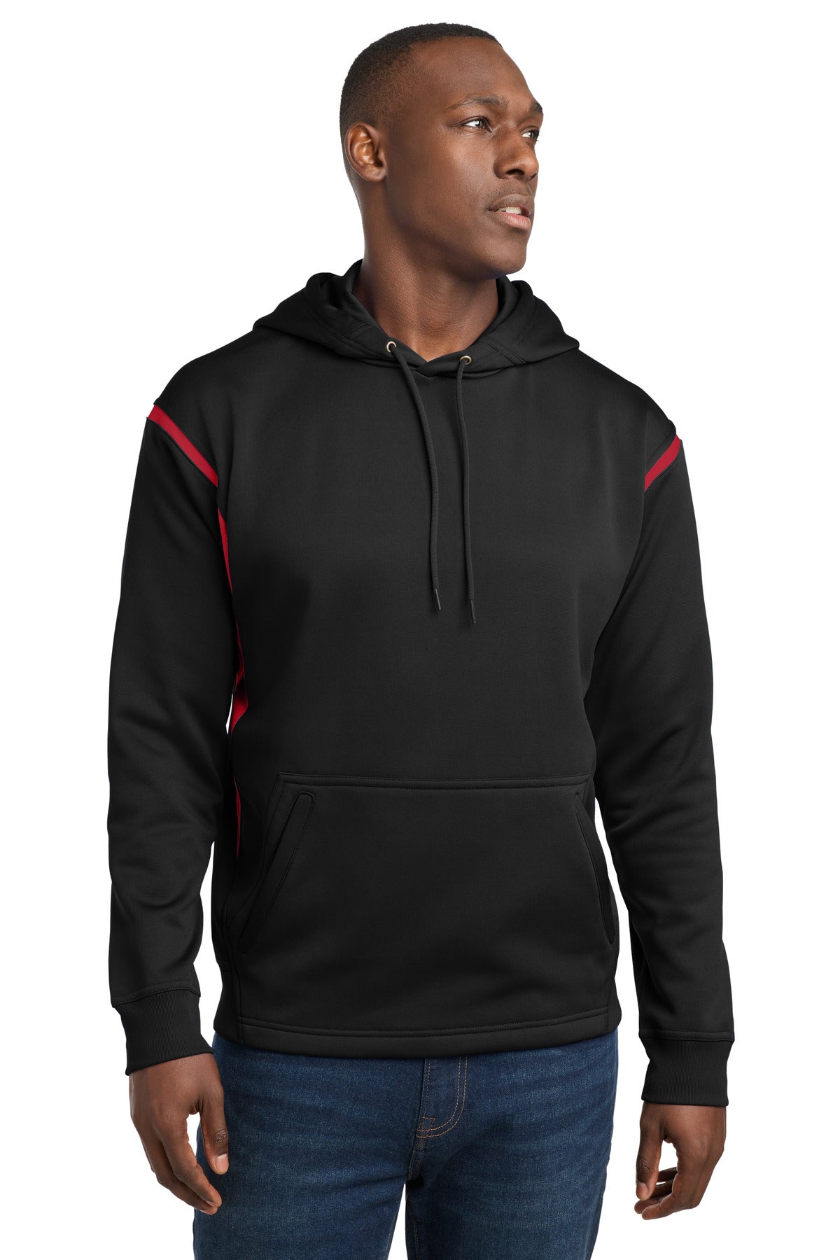 Sport-Tek® Tech Fleece Colorblock Hooded Sweatshirt