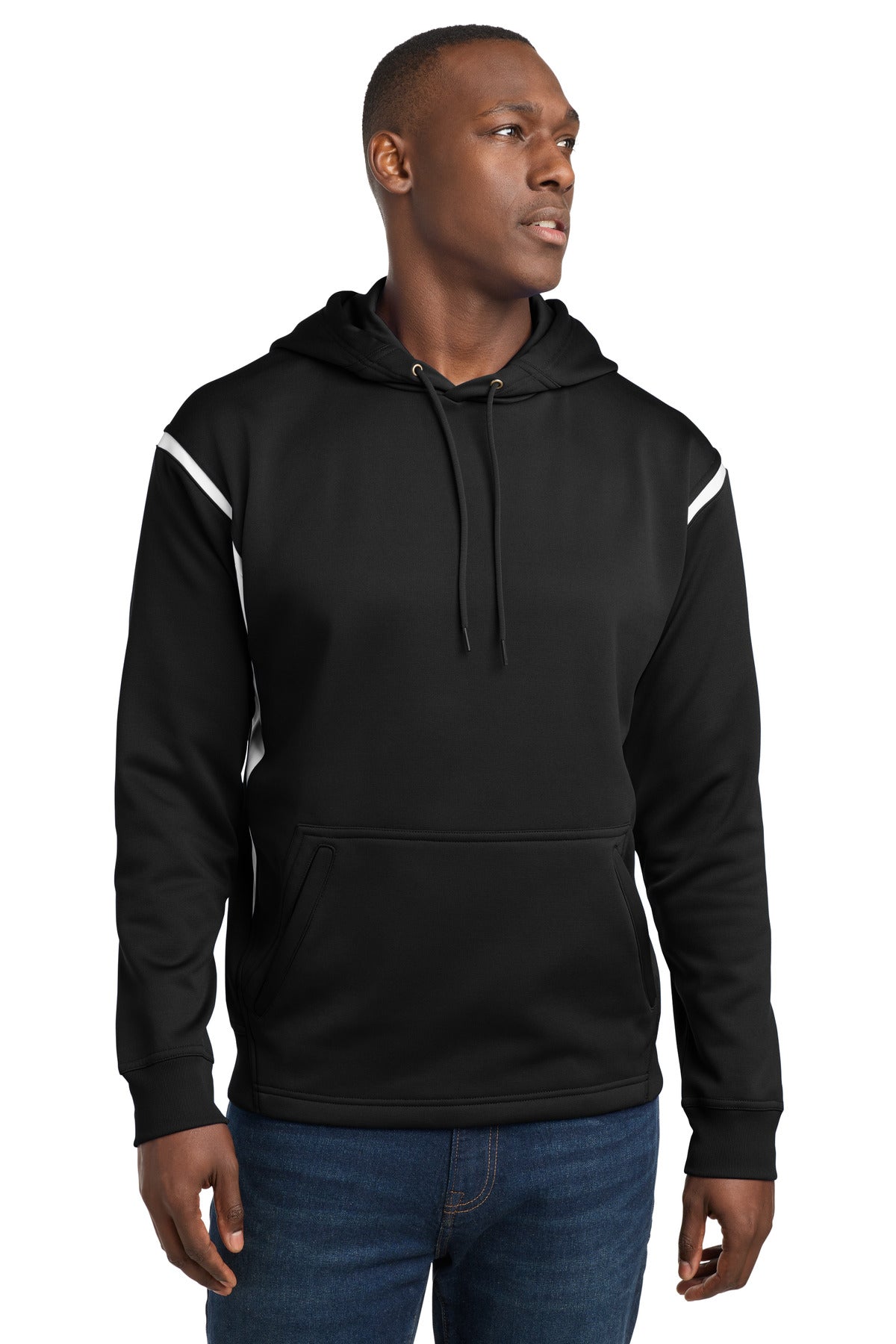 Sport-Tek® Tech Fleece Colorblock Hooded Sweatshirt