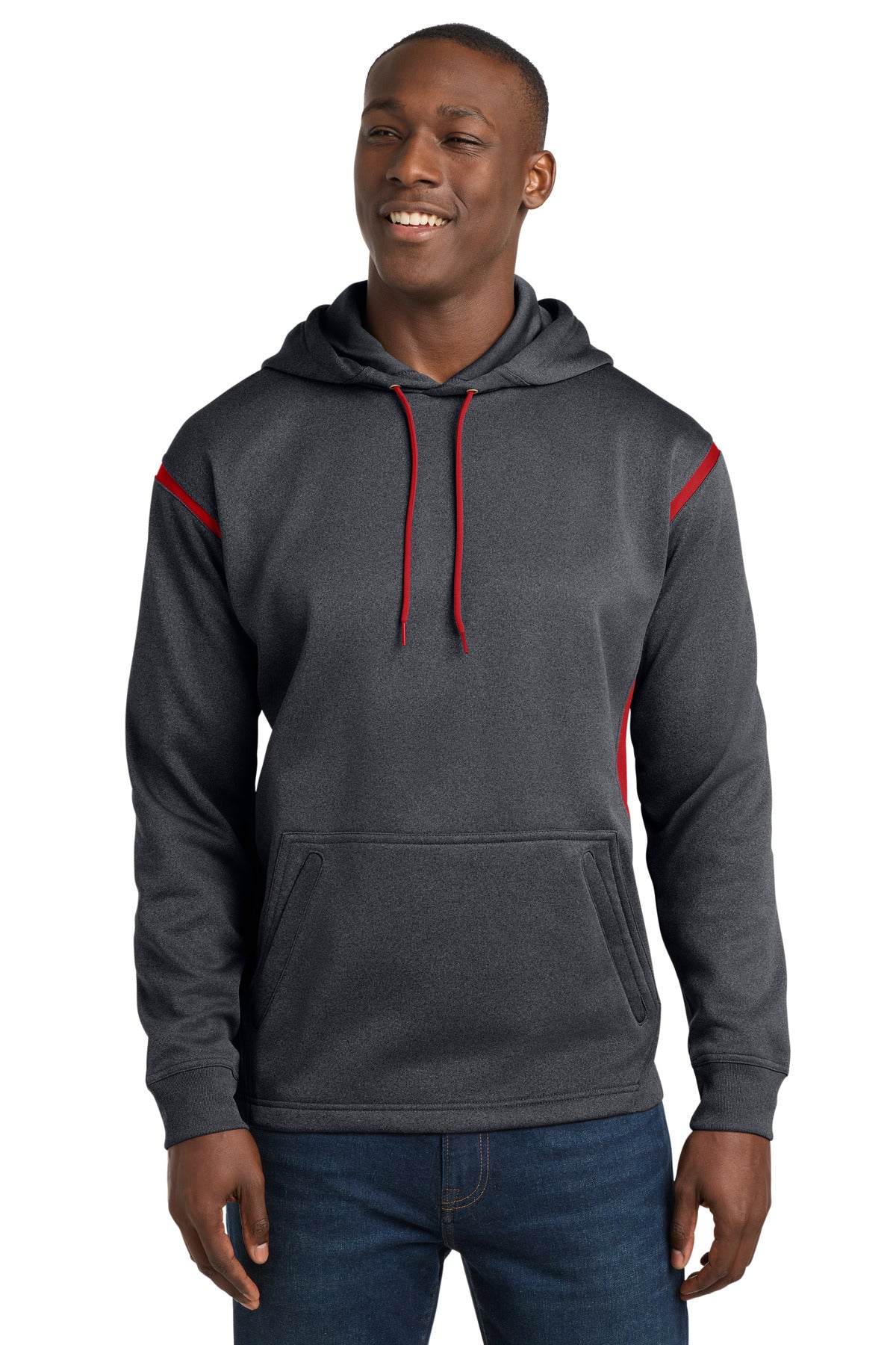 Sport-Tek® Tech Fleece Colorblock Hooded Sweatshirt