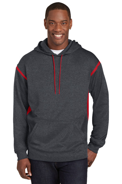 Sport-Tek? Tech Fleece Colorblock Hooded Sweatshirt. F2