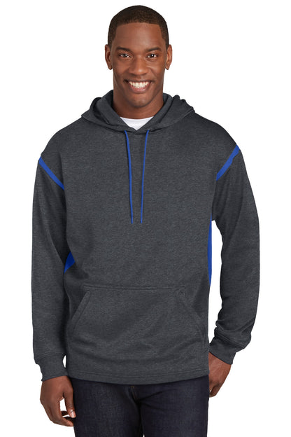 Sport-Tek? Tech Fleece Colorblock Hooded Sweatshirt. F2