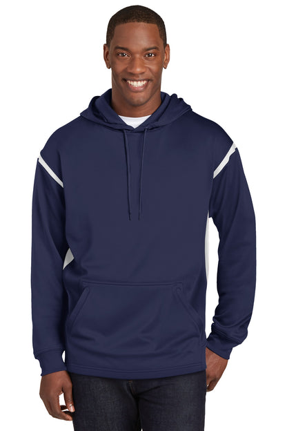 Sport-Tek? Tech Fleece Colorblock Hooded Sweatshirt. F2