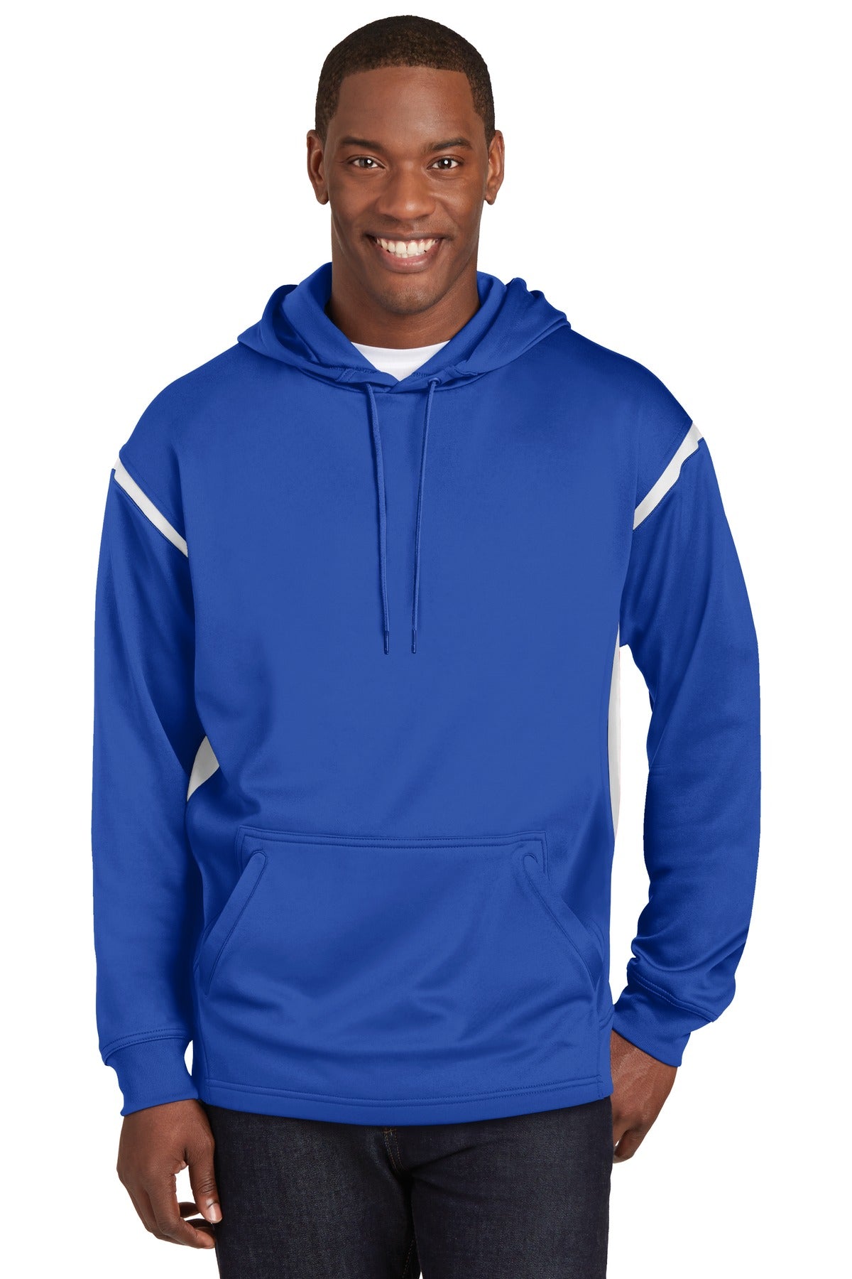 Sport-Tek? Tech Fleece Colorblock Hooded Sweatshirt. F2