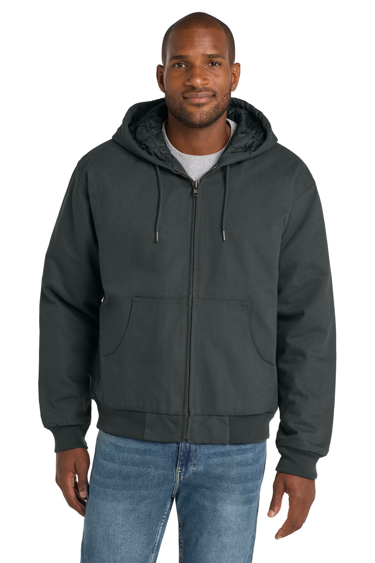 CornerStone? - Duck Cloth Hooded Work Jacket.  J763H