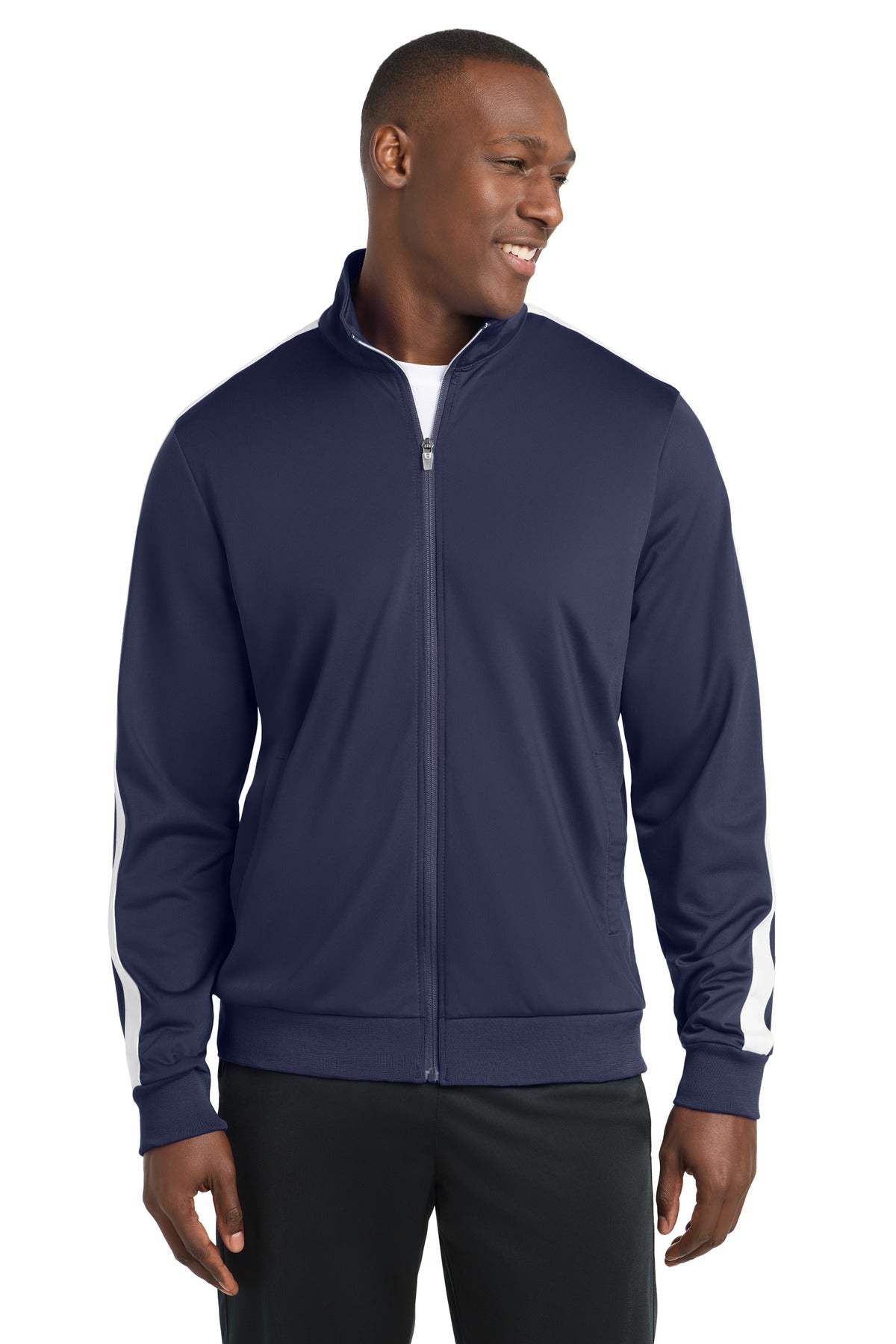 Sport-Tek ® Tricot Sleeve Stripe Track Jacket