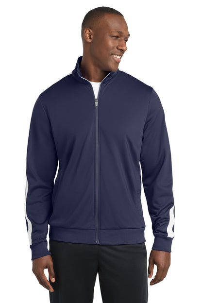 Sport-Tek ® Tricot Sleeve Stripe Track Jacket