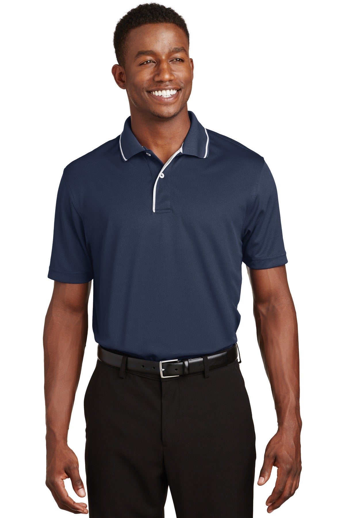 Sport-Tek? Dri-Mesh? Polo with Tipped Collar and Piping