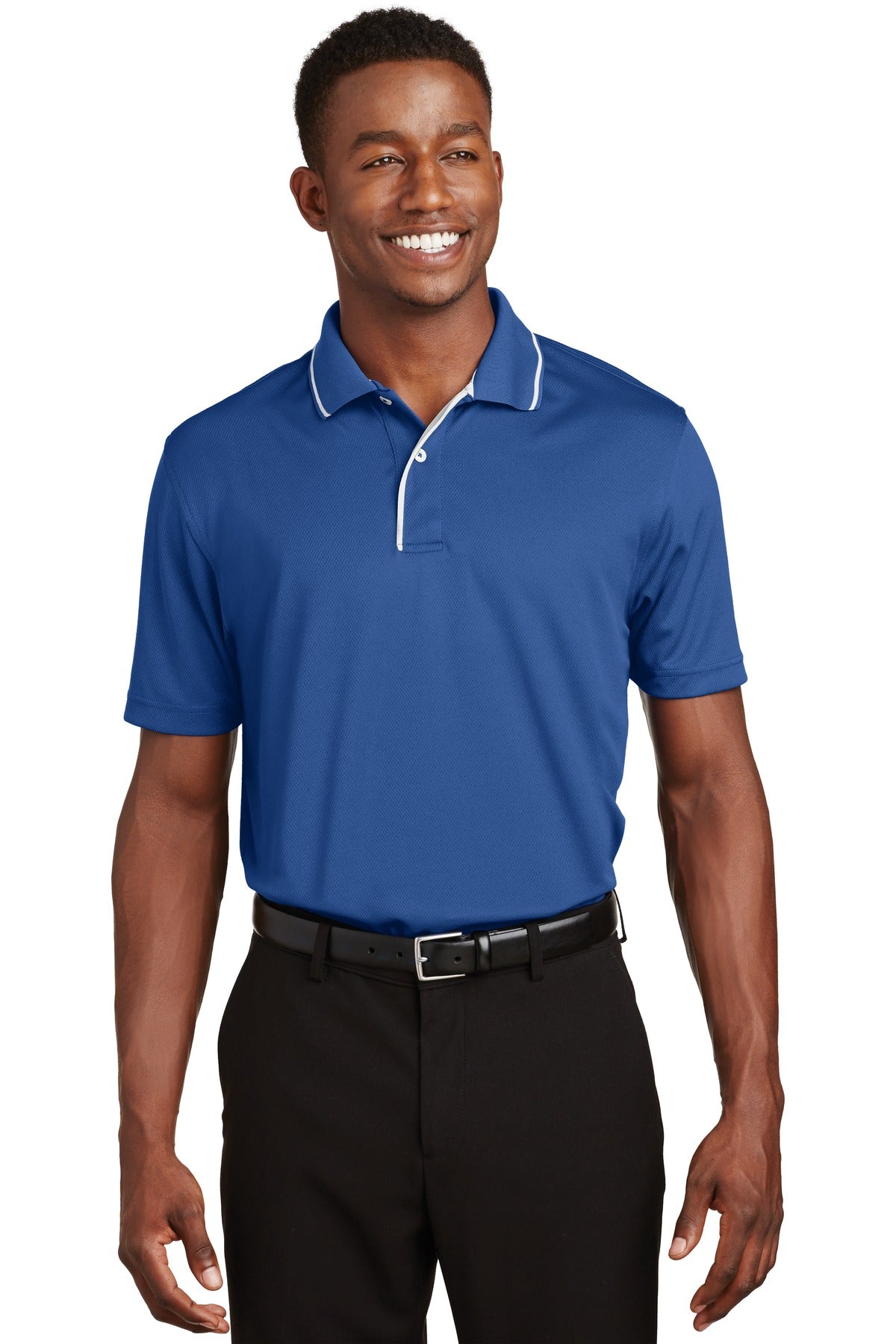 Sport-Tek? Dri-Mesh? Polo with Tipped Collar and Piping