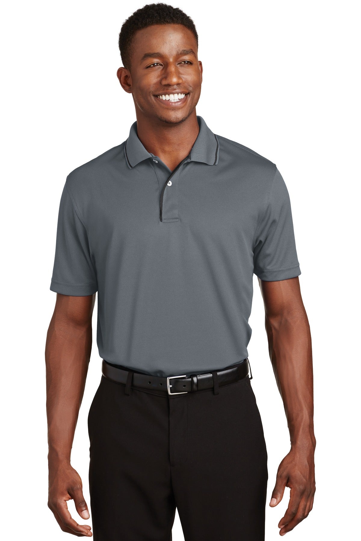 Sport-Tek? Dri-Mesh? Polo with Tipped Collar and Piping