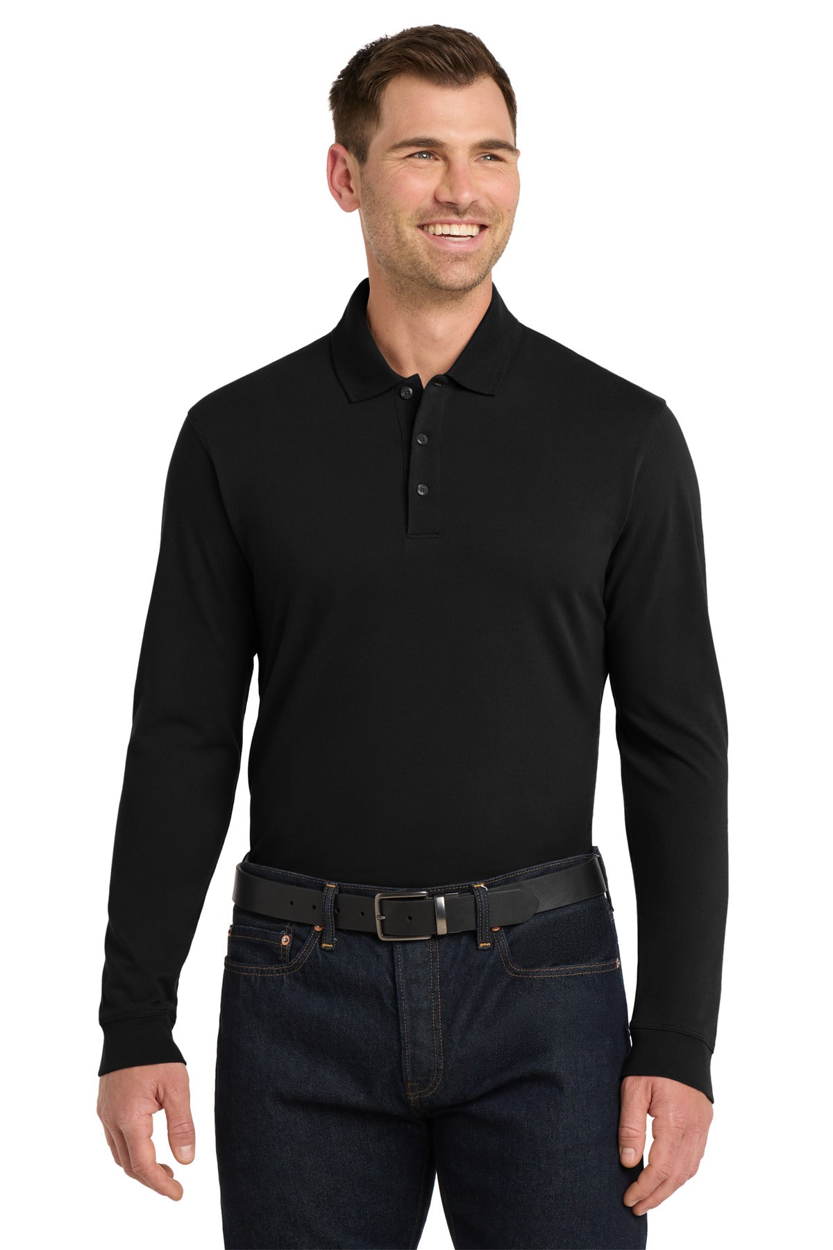 Port Authority® EZCotton® Long Sleeve Polo