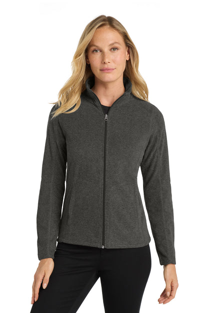 Port Authority® Women's Heather Microfleece Full-Zip Jacket