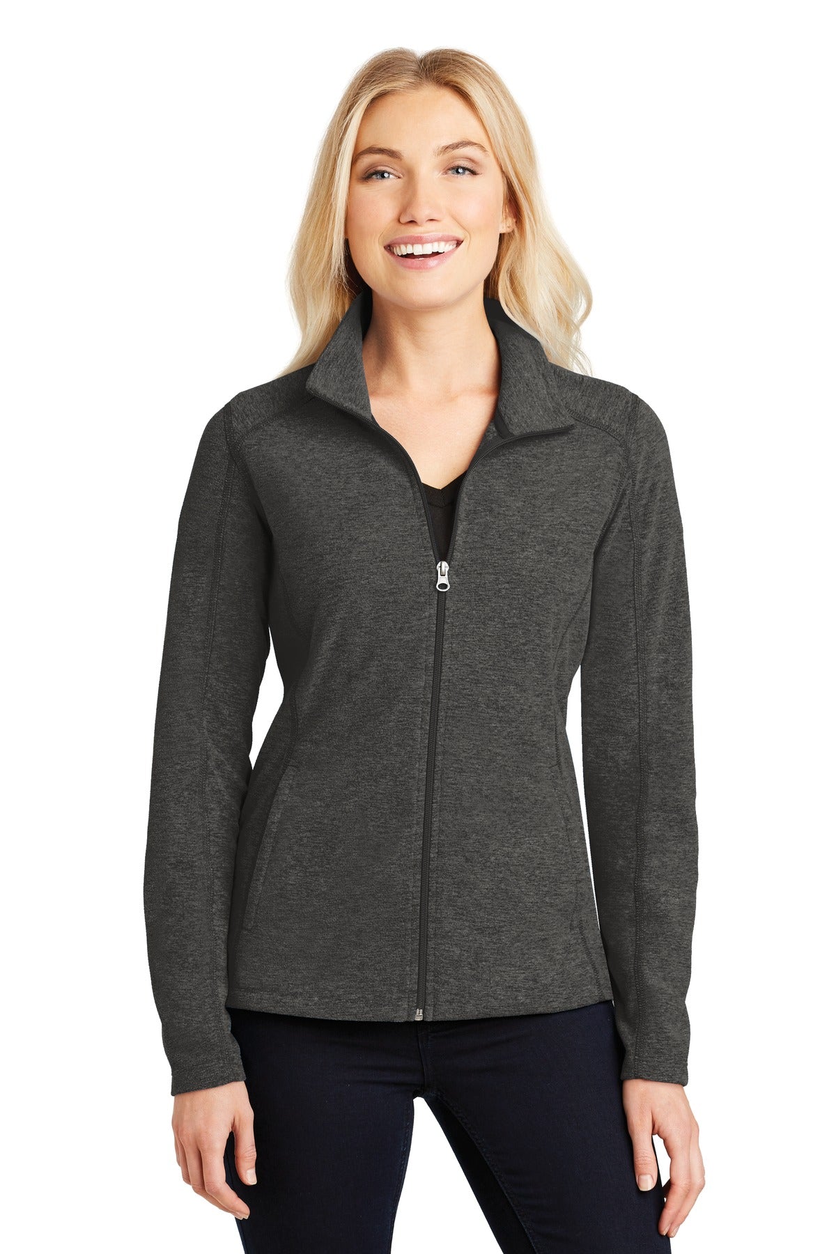 Port Authority? Women's Heather Microfleece Full-Zip Ja