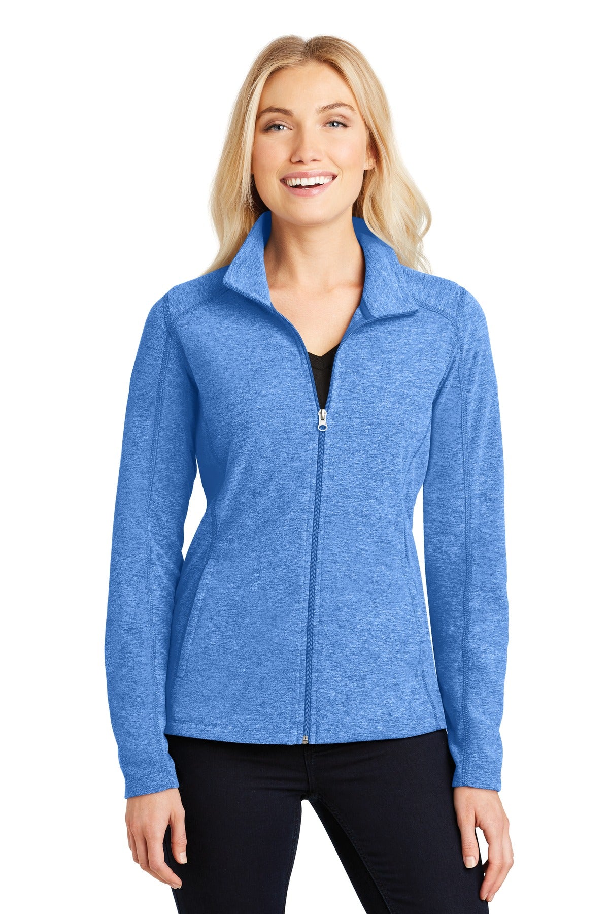 Port Authority? Women's Heather Microfleece Full-Zip Ja