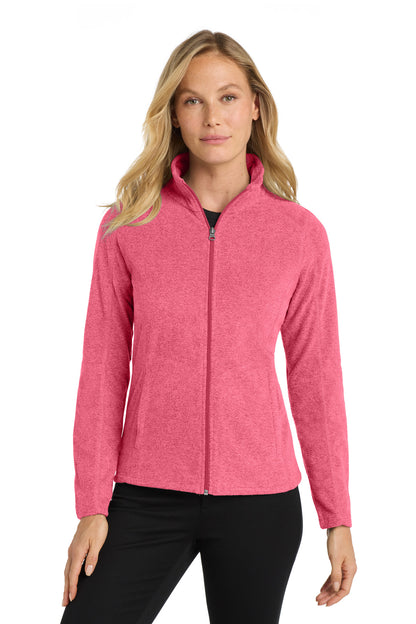 Port Authority® Women's Heather Microfleece Full-Zip Jacket