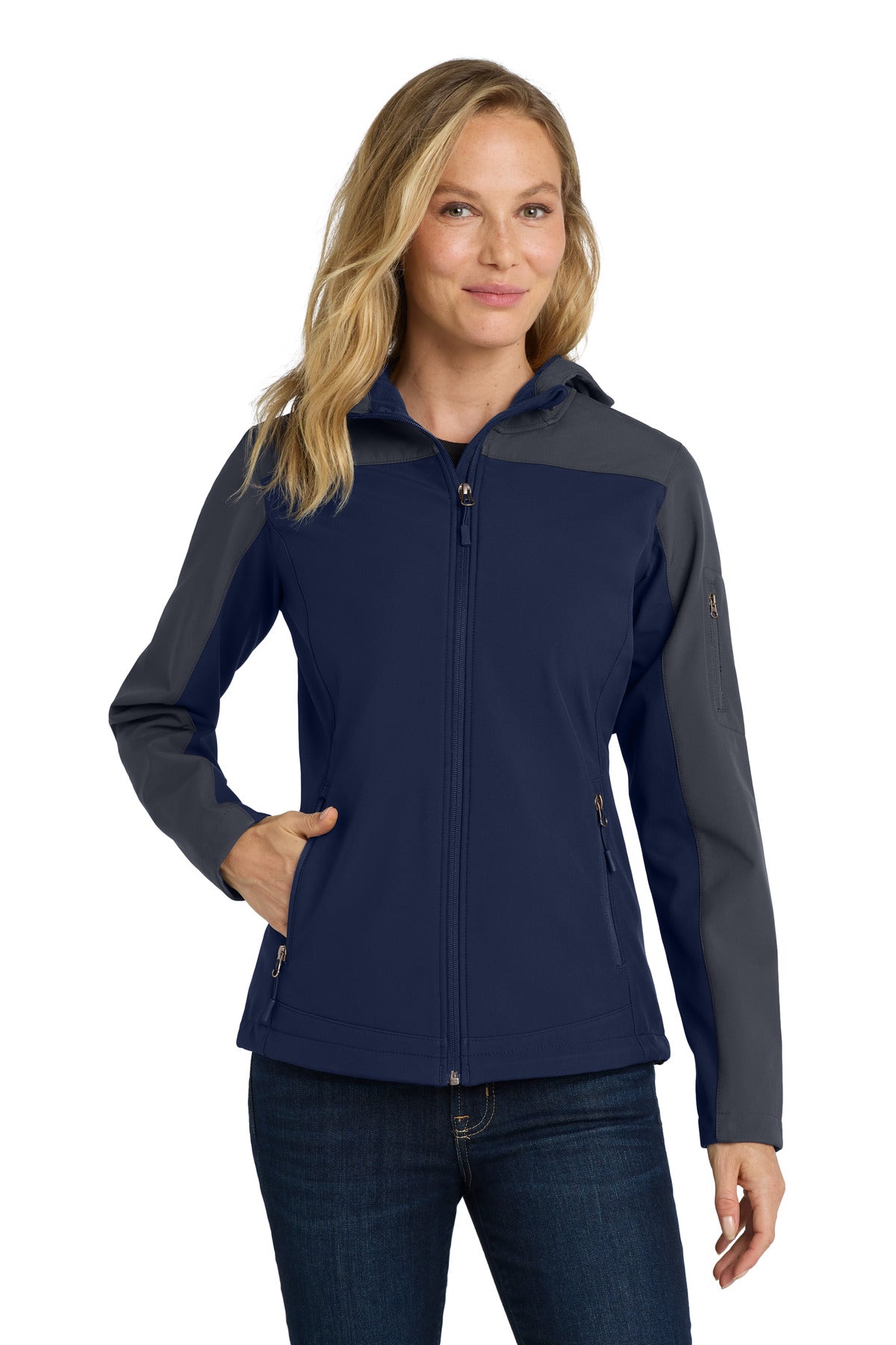 Port Authority® Women's Hooded Core Soft Shell Jacket