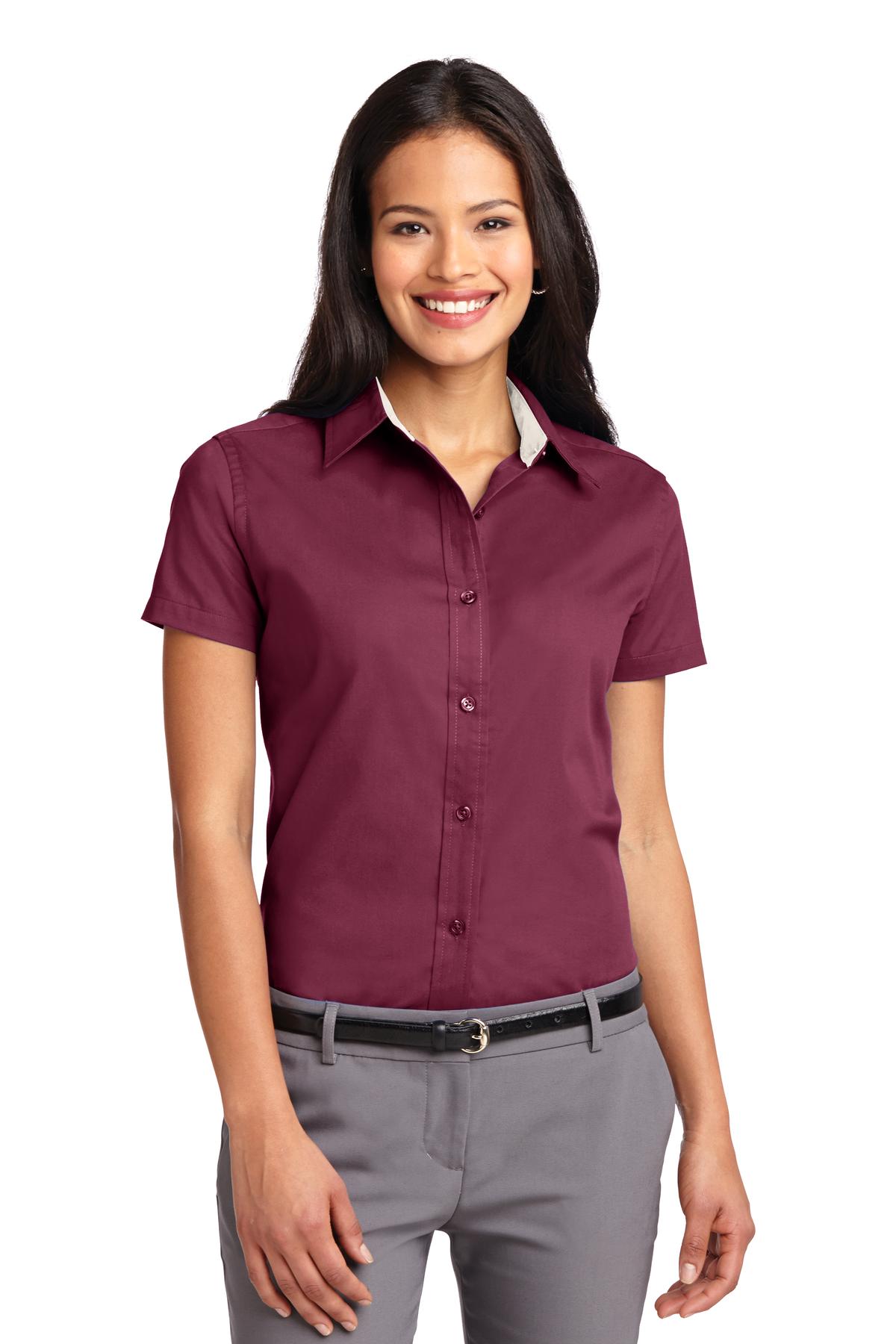 Port Authority? Women's Short Sleeve Easy Care  Shirt.