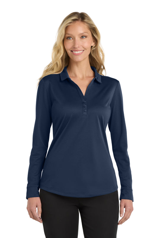 Port Authority ® Women's Silk Touch ™  Performance Long Sleeve Polo