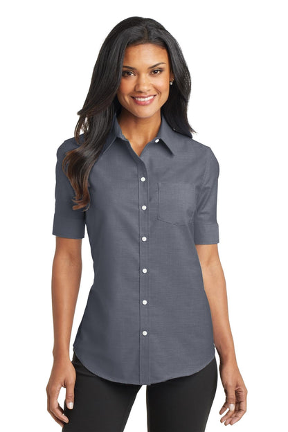Port Authority? Women's Short Sleeve SuperPro? Oxford S