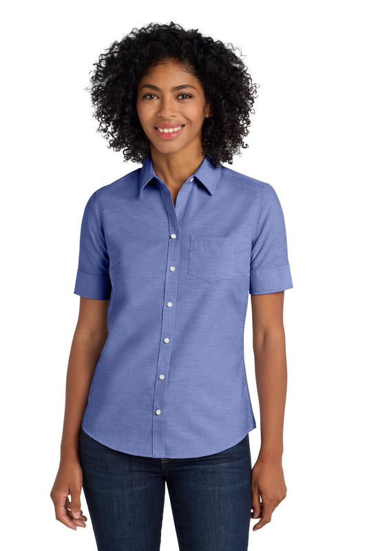 Port Authority® Women's Short Sleeve SuperPro™ Oxford Shirt