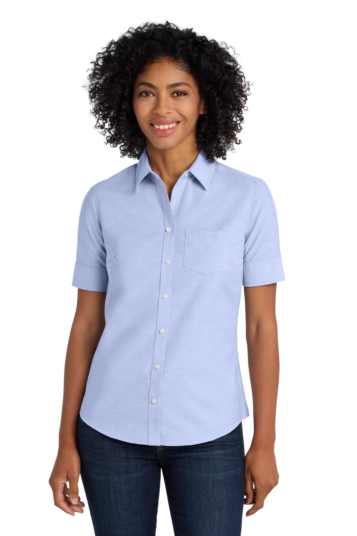 Port Authority® Women's Short Sleeve SuperPro™ Oxford Shirt