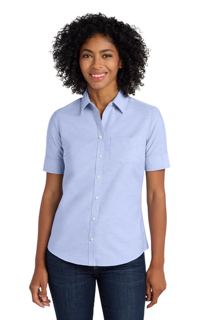 Port Authority® Women's Short Sleeve SuperPro™ Oxford Shirt