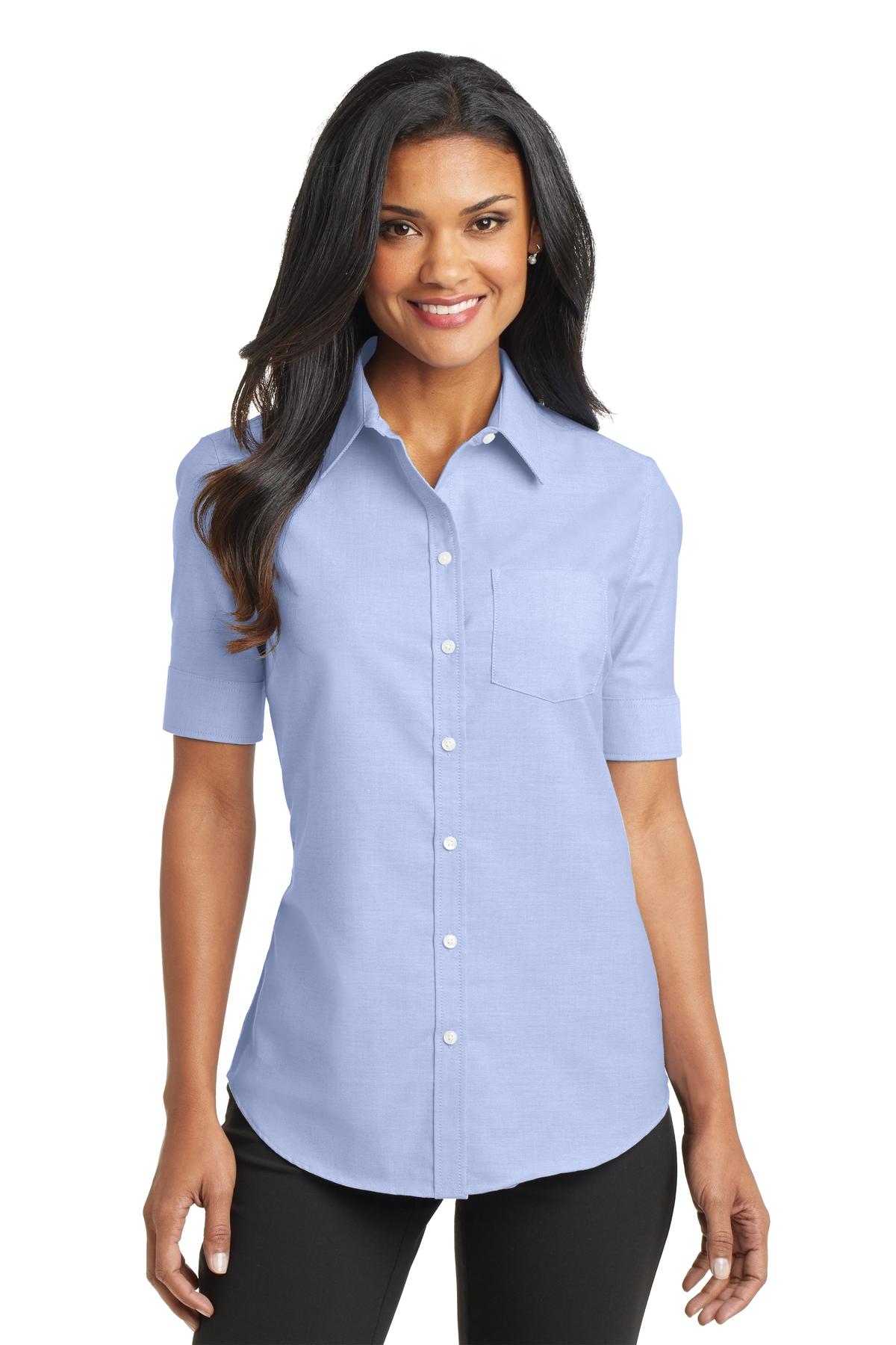 Port Authority? Women's Short Sleeve SuperPro? Oxford S