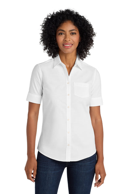 Port Authority® Women's Short Sleeve SuperPro™ Oxford Shirt