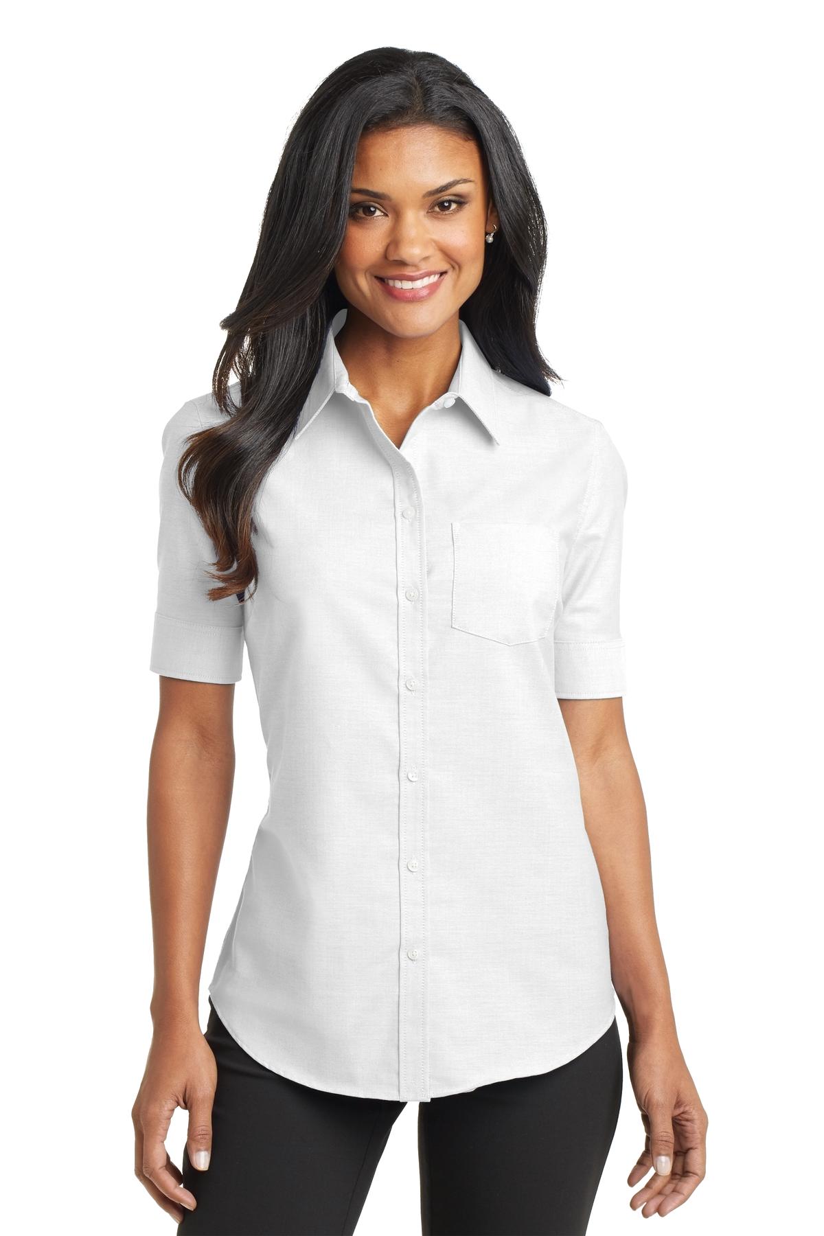 Port Authority? Women's Short Sleeve SuperPro? Oxford S