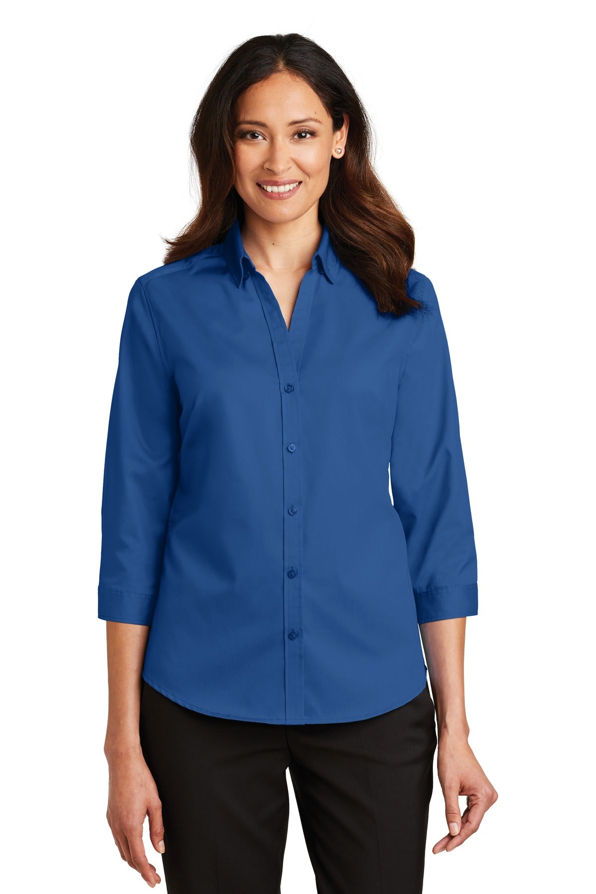 Port Authority? Women's 3/4-Sleeve SuperPro? Twill Shir