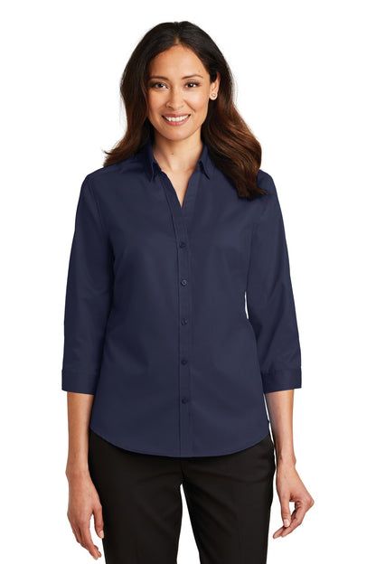 Port Authority? Women's 3/4-Sleeve SuperPro? Twill Shir
