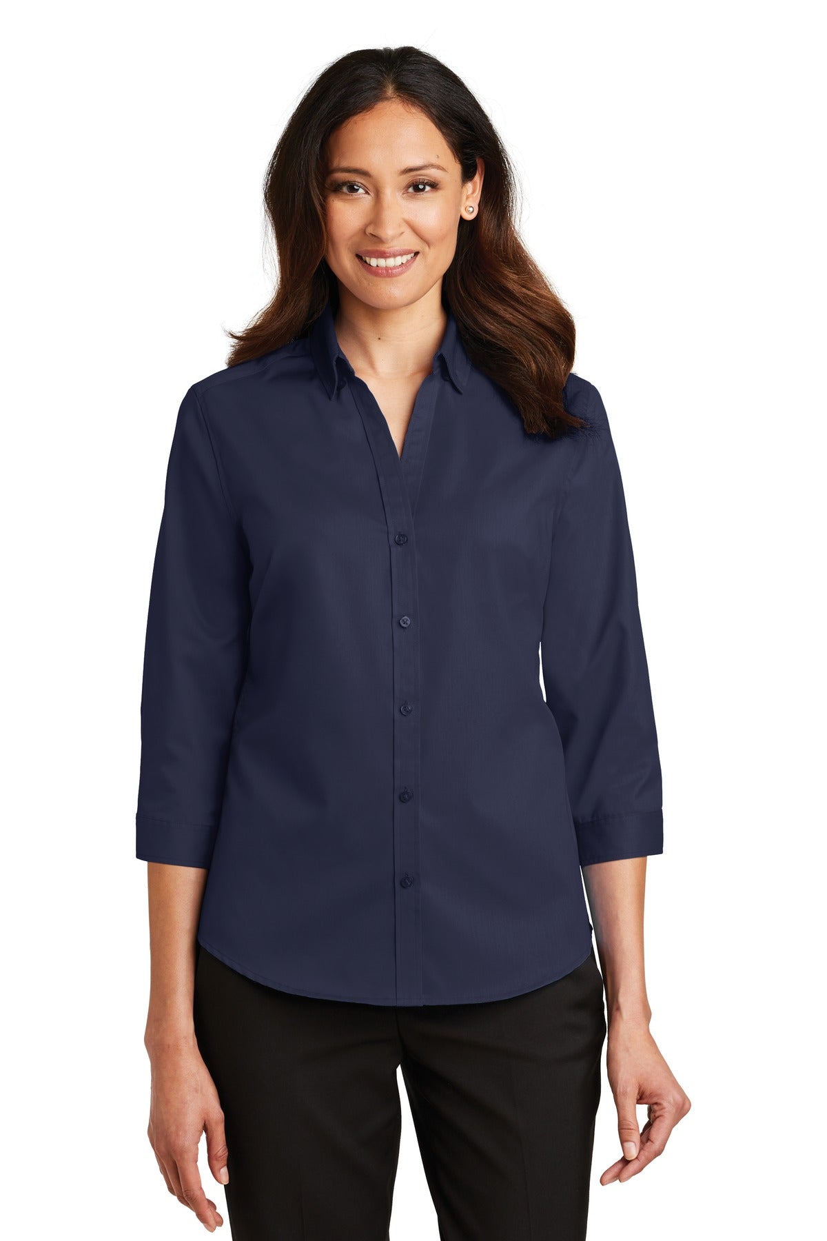 Port Authority? Women's 3/4-Sleeve SuperPro? Twill Shir