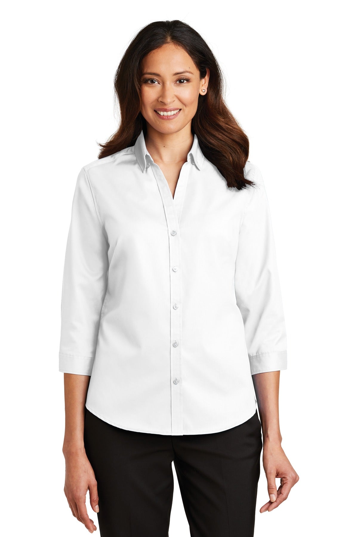 Port Authority? Women's 3/4-Sleeve SuperPro? Twill Shir