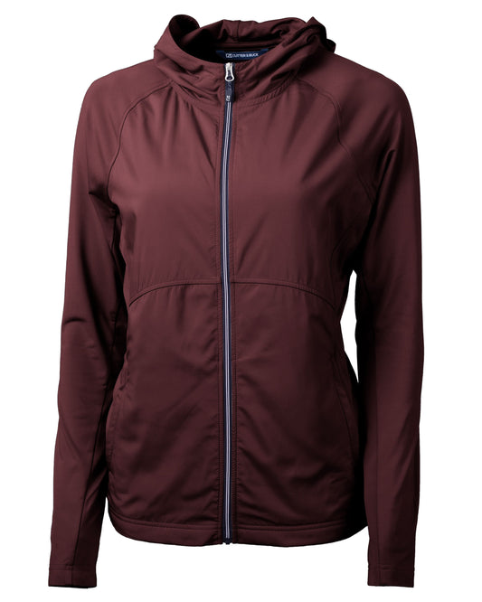Cutter & Buck Adapt Recycled Soft Knit Stretch Womens Hybrid Full Zip Jacket