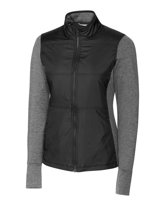 Cutter & Buck Stealth Recycled Hybrid Quilted Womens Windbreaker Jacket