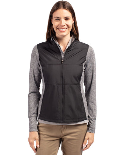 Cutter & Buck Stealth Hybrid Quilted Womens Full Zip Windbreaker Jacket - LCK00042