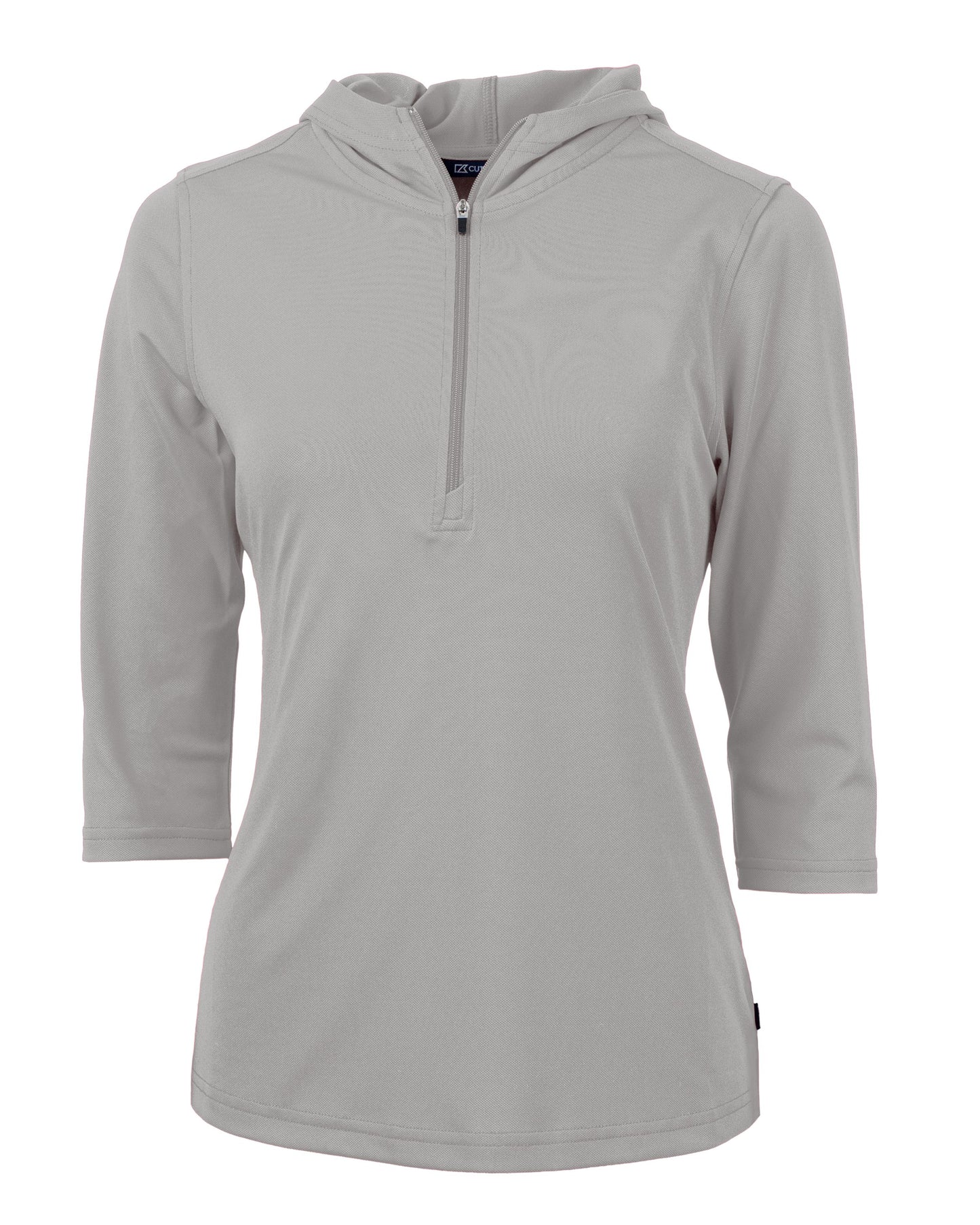 Cutter & Buck Virtue Recycled Featherlight Pique Womens Half Zip Hooded Pullover