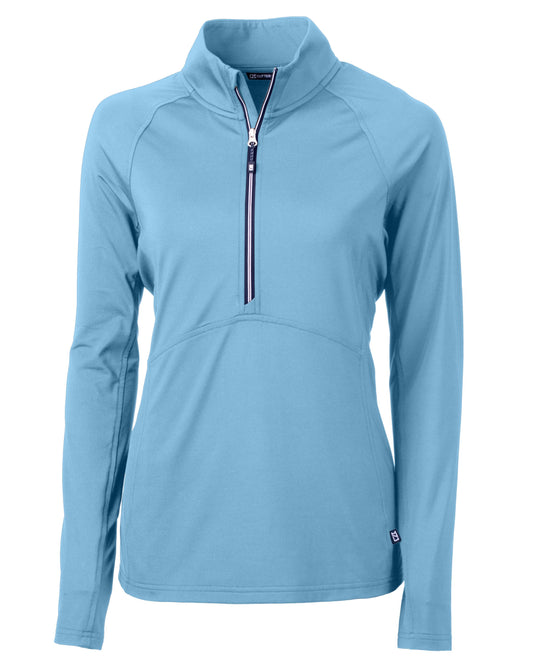 Cutter & Buck Adapt Recycled Soft Knit Stretch Womens Half Zip Pullover