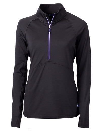 Cutter & Buck Adapt Recycled Soft Knit Stretch Womens Half Zip Pullover