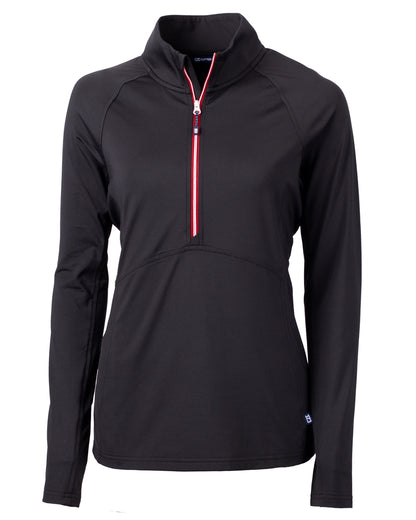 Cutter & Buck Adapt Recycled Soft Knit Stretch Womens Half Zip Pullover