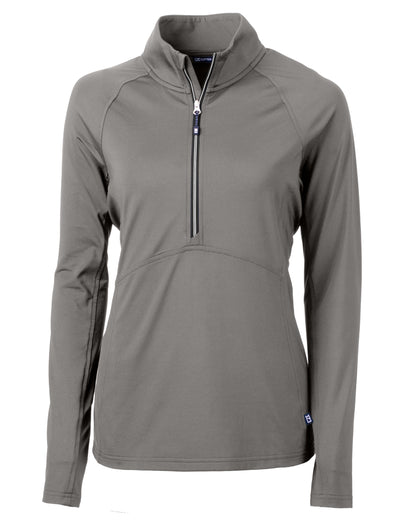 Cutter & Buck Adapt Recycled Soft Knit Stretch Womens Half Zip Pullover