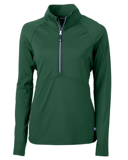 Cutter & Buck Adapt Recycled Soft Knit Stretch Womens Half Zip Pullover