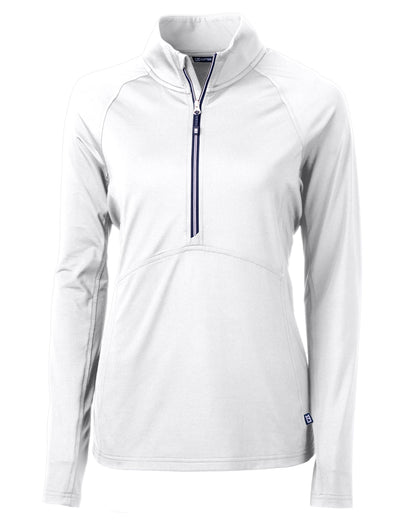 Cutter & Buck Adapt Recycled Soft Knit Stretch Womens Half Zip Pullover