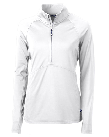 Cutter & Buck Adapt Recycled Soft Knit Stretch Womens Half Zip Pullover