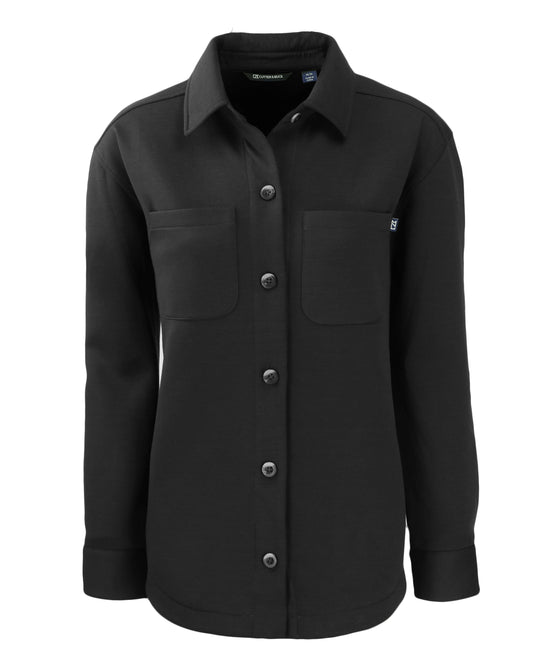 Cutter & Buck Roam Recycled Buttery-Soft Knit Womens Button Down Shirt Jacket
